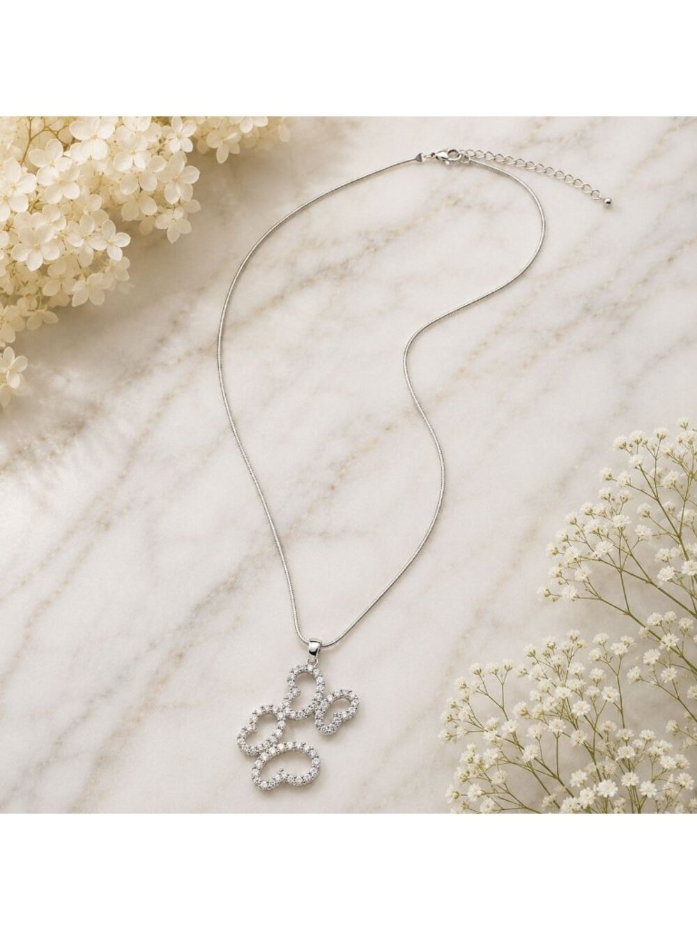 Vintage Double Butterfly Necklace Made with Swarovski Crystal Sterling Overlay